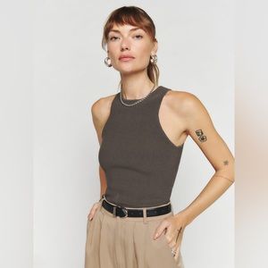 Reformation Hudson Ribbed Sweater Tank